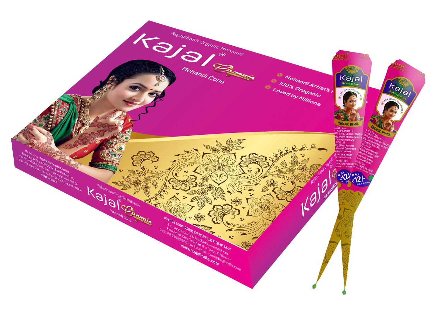 Kaveri Mehendi Cone - 12 Piece & Free 25ml Hair Serum Only Prepaid Order -  Velnik Store