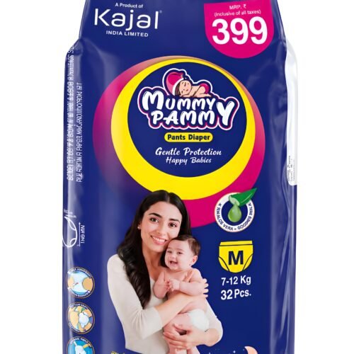 Mummy Pammy Baby Pants Diapers – ₹399 Pack | Size M (7–12 kg) | 32 Pants