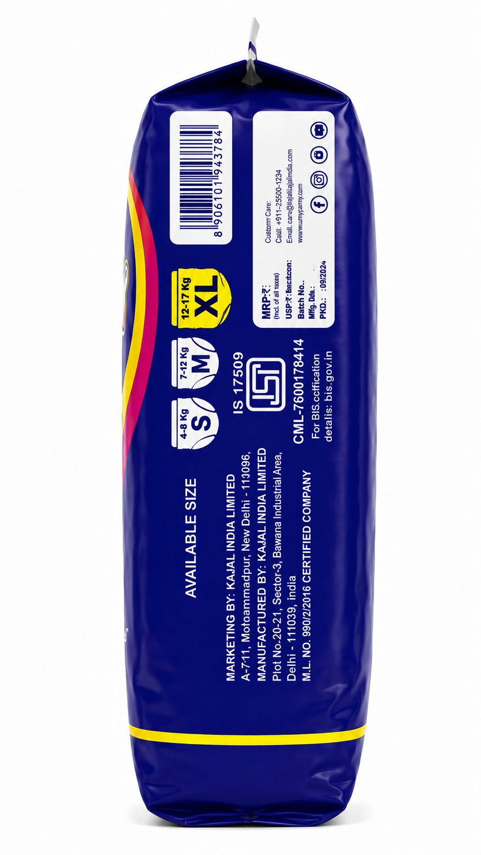 Mummy Pammy Baby Pants Diapers – ₹399 Pack | Size XL (12–17 kg) | 26 Pants - Image 2