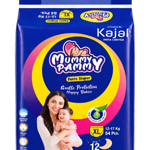 Mummy Pammy Baby Pants Diapers – ₹999 Jumbo Pack | Size XL (12–17 kg) | 54 Pants